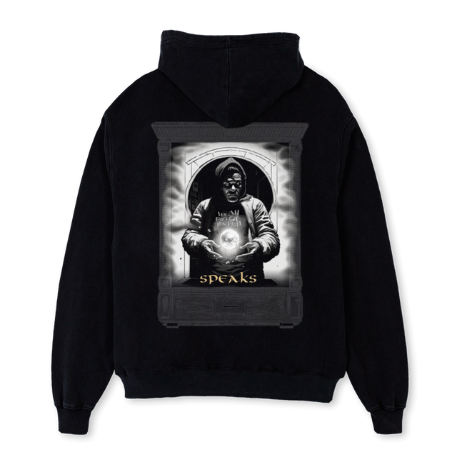 ZOLTAR Black Oversized Hoodie.