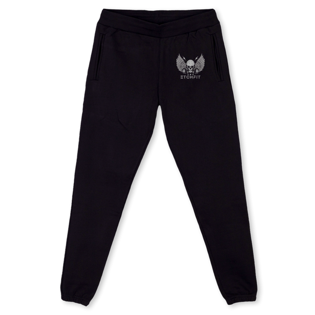 SKULLTESTPANTS Black Sweatpants.