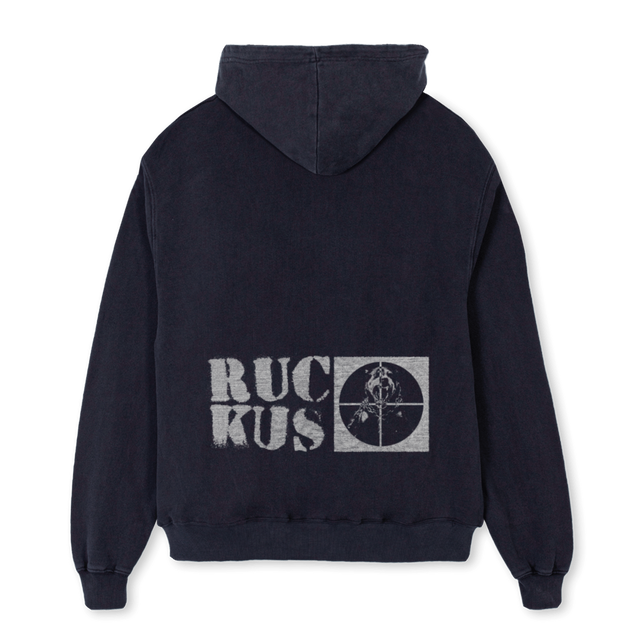RUCKUSTARGETHOODIE Vintage Black Oversized Hoodie.