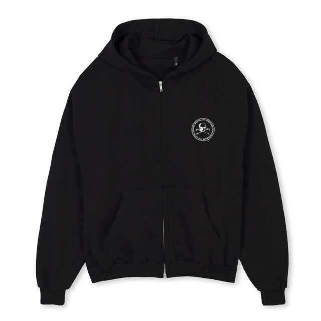 BPP Black Oversized Zipped Hoodie.