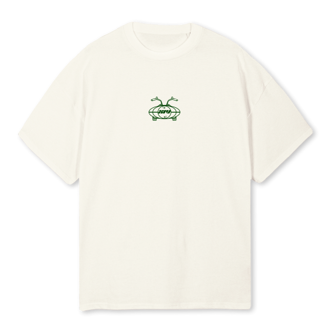 DELOREANTEE Cream Oversized Tee.