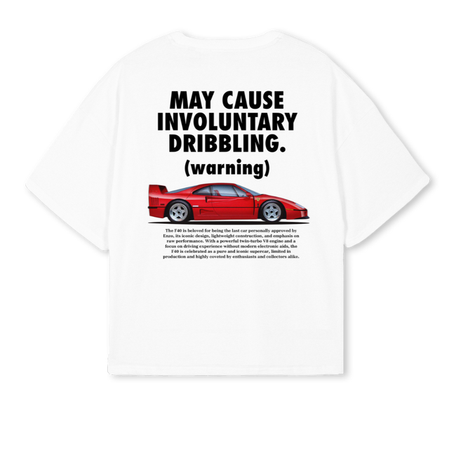 FERRARI White Oversized Boxy Tee.