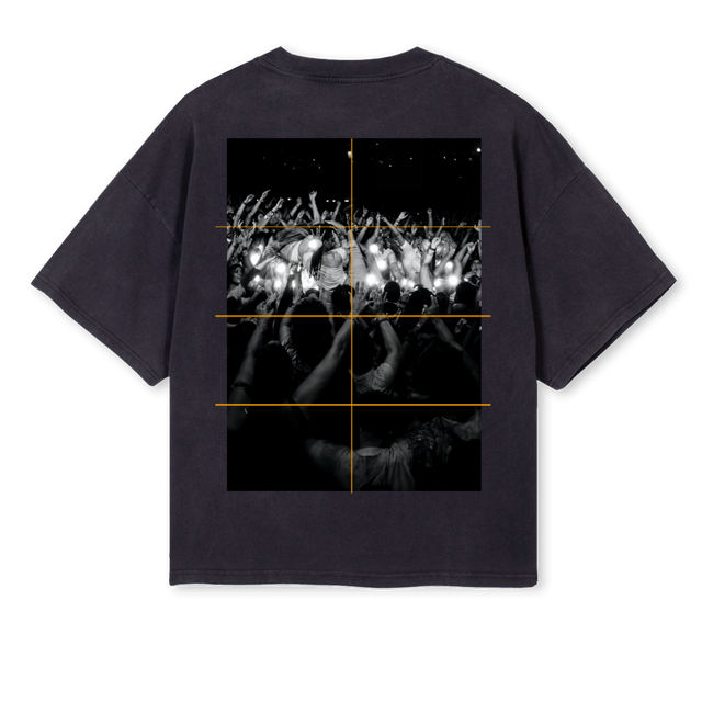 SLANGFEMMEBLACKDIST Vintage Black Oversized Boxy Tee.