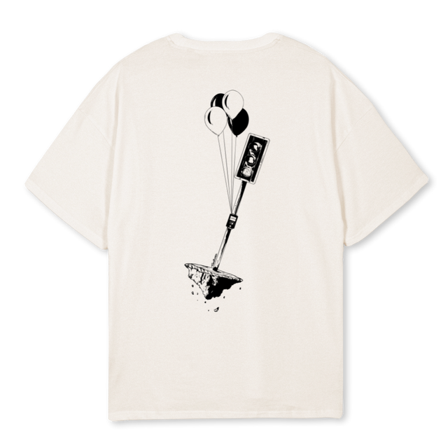 TRAFFICTWO Vintage White Oversized Tee.