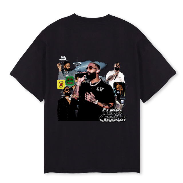 ELATEE Black Oversized Tee.