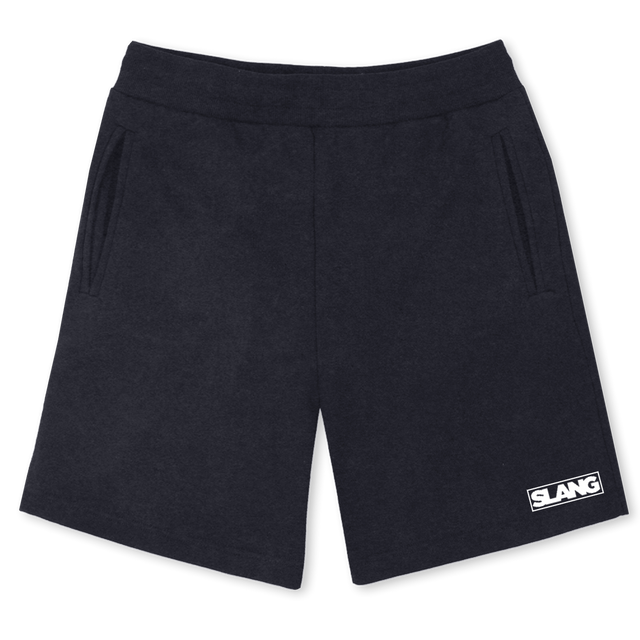 SLANGBLACKDISTWHITE Vintage Black Sweatshorts.