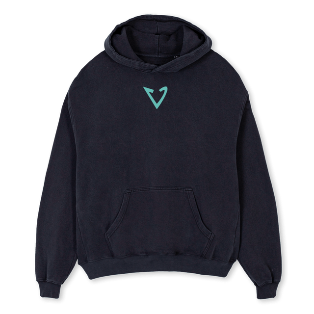 RANGEOFVISION Vintage Black Oversized Hoodie.