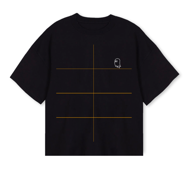 NYCWHITE Black Oversized Boxy Tee.