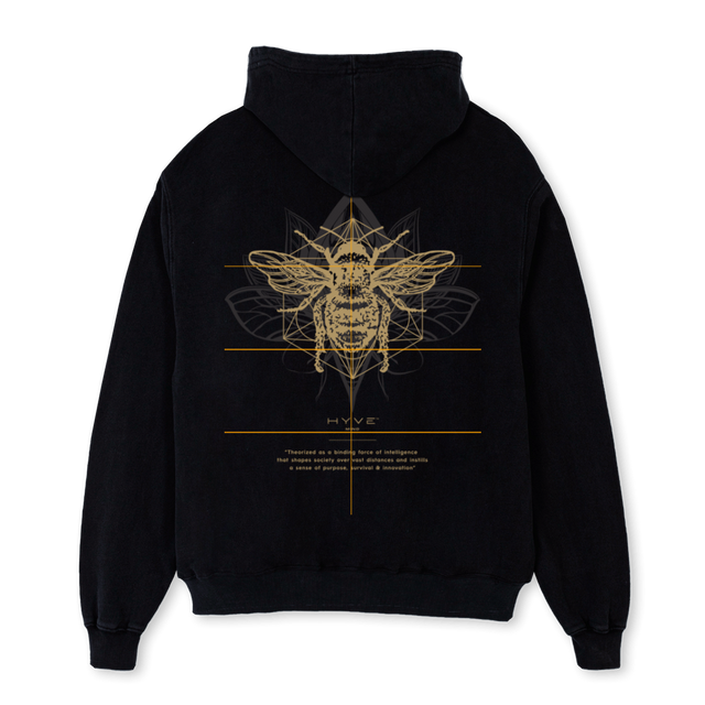 HYVE Black Oversized Hoodie.