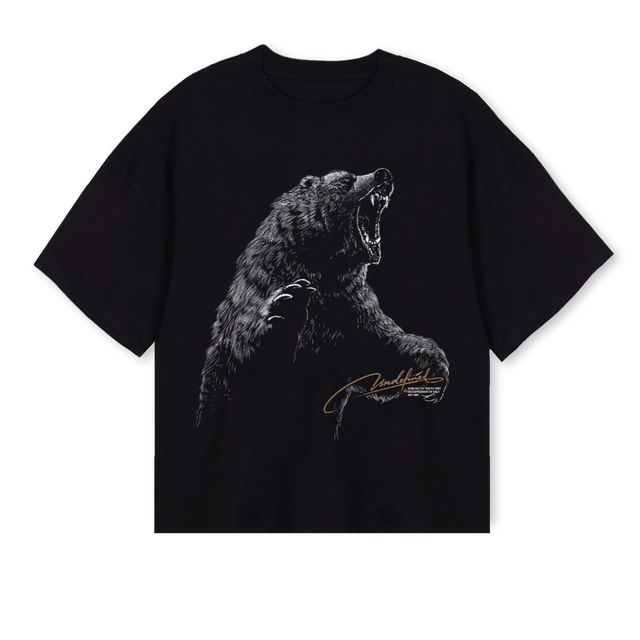RAWINSTINCT Black Oversized Boxy Tee.