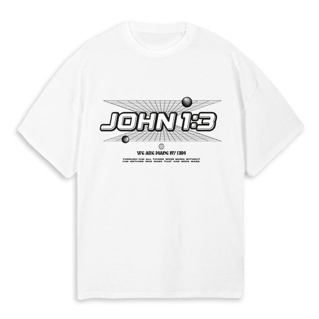JOHNTSHIRTWHITE White Oversized Tee.