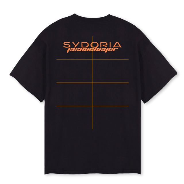 JASONORANGEOVERSIZB Black Oversized Tee.