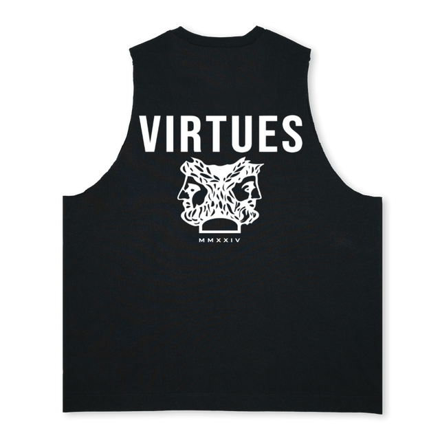 VIRTUESTANK Deep Black Oversized Vest.