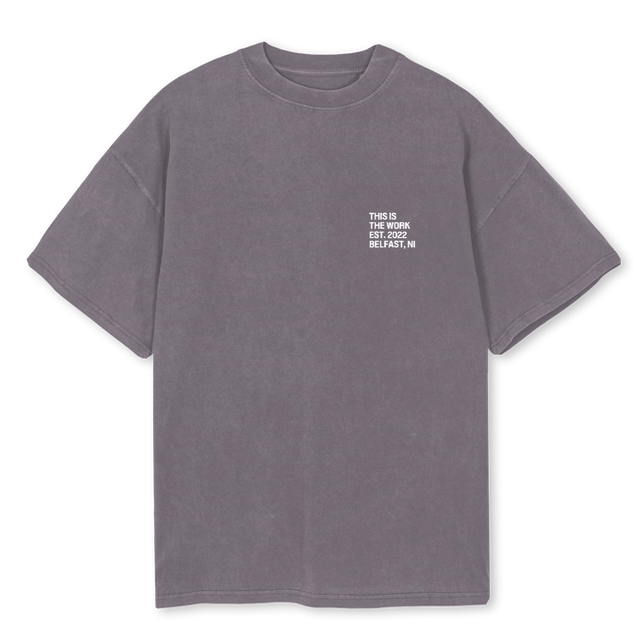 JRTHEWORKT Pigment Grey Oversized Tee.