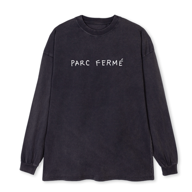 SMILEY Vintage Black Oversized LS Tee.