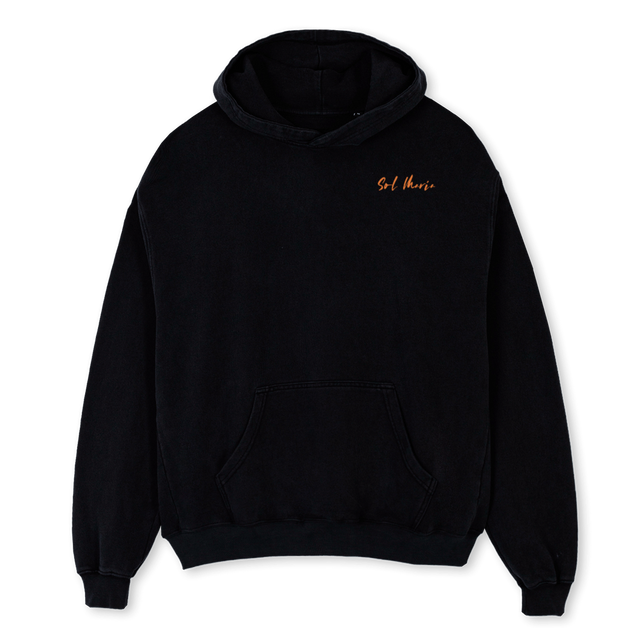 SOLHOODIE Black Oversized Hoodie.