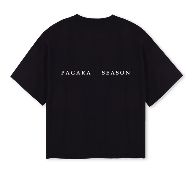 DESERTZEUSS Black Oversized Boxy Tee.