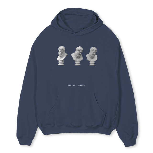 HERACLESTRI Navy Blue Oversized Hoodie.