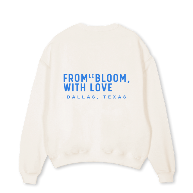 DAL Vintage White Oversized Crewneck Sweater.