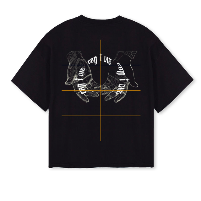 SORROW Black Oversized Boxy Tee.