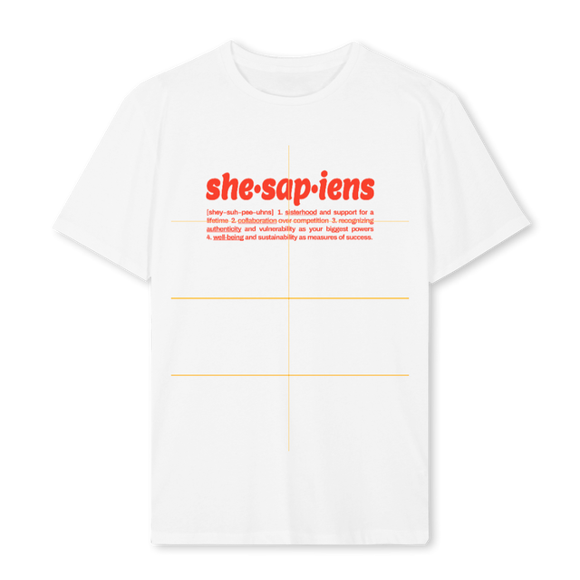 SHESAPIENSRW White Regular Tee.