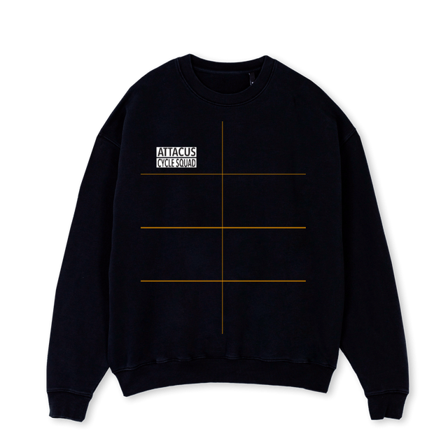 ATTACUSCCJUMPER Black Oversized Crewneck Sweater.