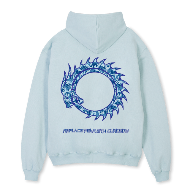 JIVEHOODIE Cold Blue Oversized Hoodie.