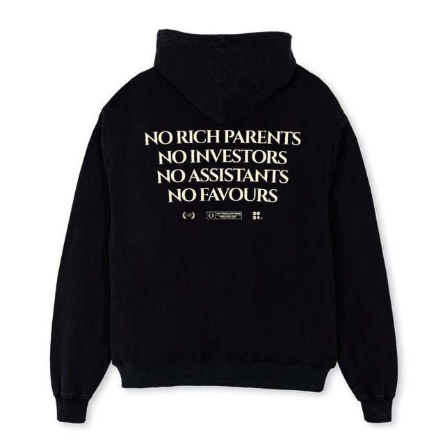NORICHBLACKHOODIE Black Oversized Hoodie.