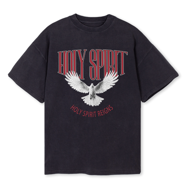 HOLYSPIRITTSHIRT Vintage Black Oversized Tee.