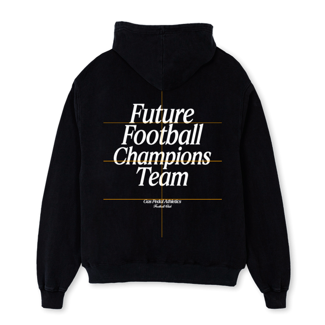 CHAMPIONSTEAM Black Oversized Hoodie.