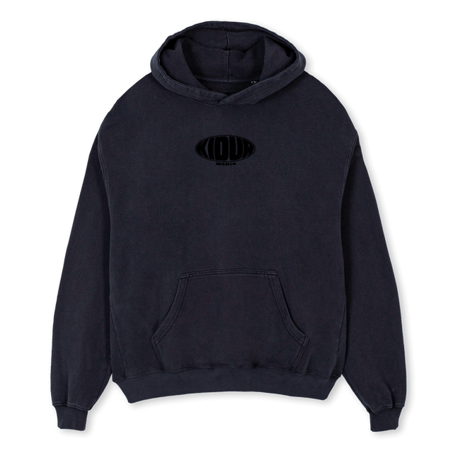STEALTH Vintage Black Oversized Hoodie.