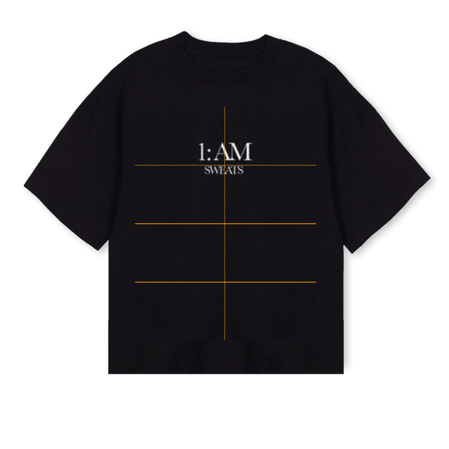 AMOBT Black Oversized Boxy Tee.