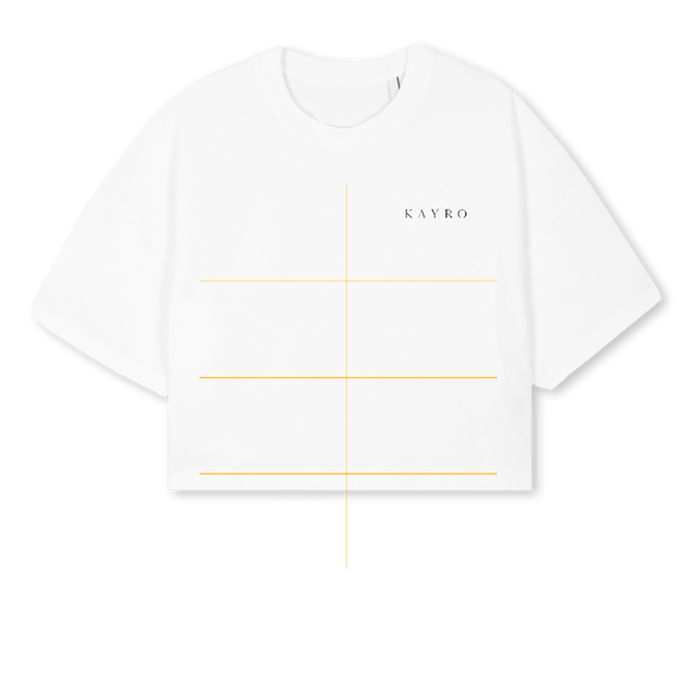 CROPPEDMAYOREO White Cropped Oversized Tee.