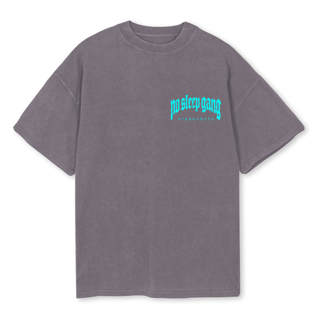 GREYLIGHTBLUE Pigment Grey Oversized Tee.
