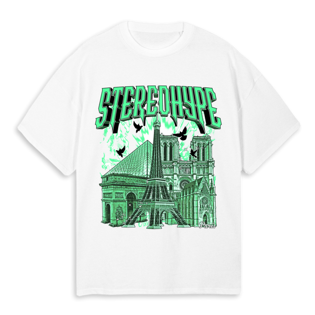 PARISSAMPLE White Oversized Tee.