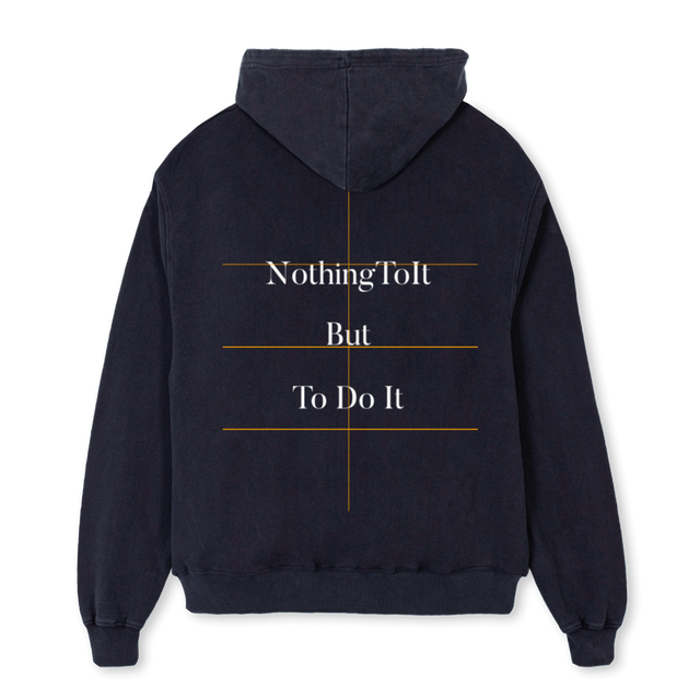 NOTHINGTOITCO Vintage Black Oversized Hoodie.