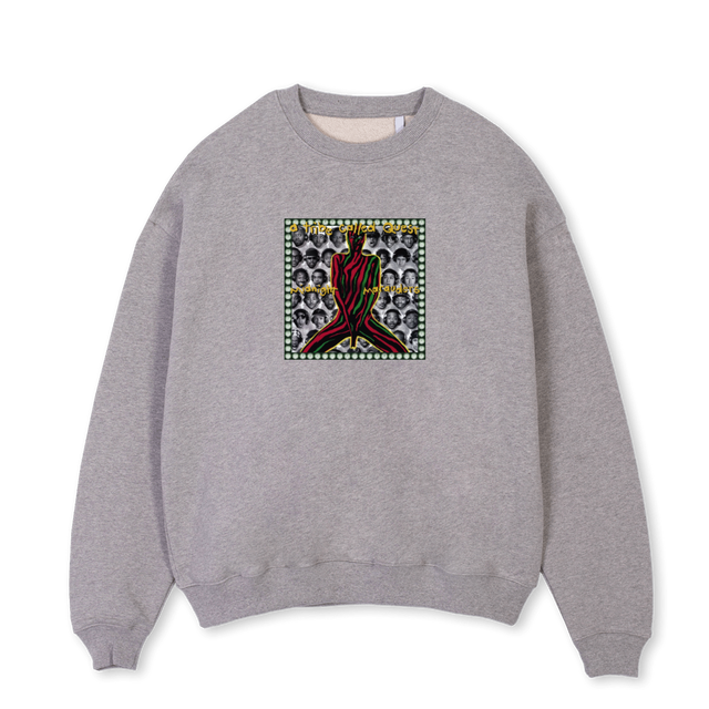 MIDNIGHTMARAUDERS Grey Marl Oversized Crewneck Sweater.