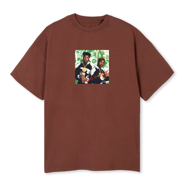 PAIDINFULL Vintage Brown Oversized Tee.