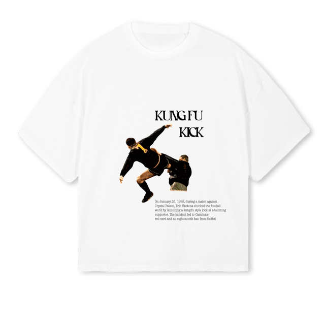 KUNGFU White Oversized Boxy Tee.