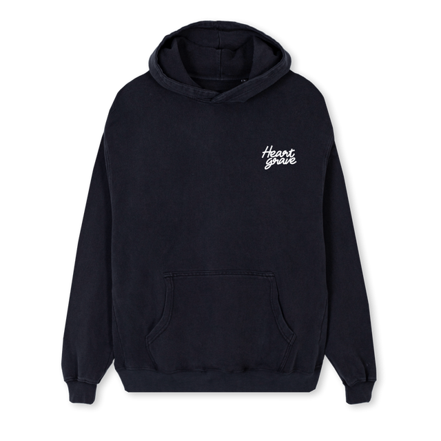 HEARTGRAVE_1 Vintage Black Regular Hoodie.