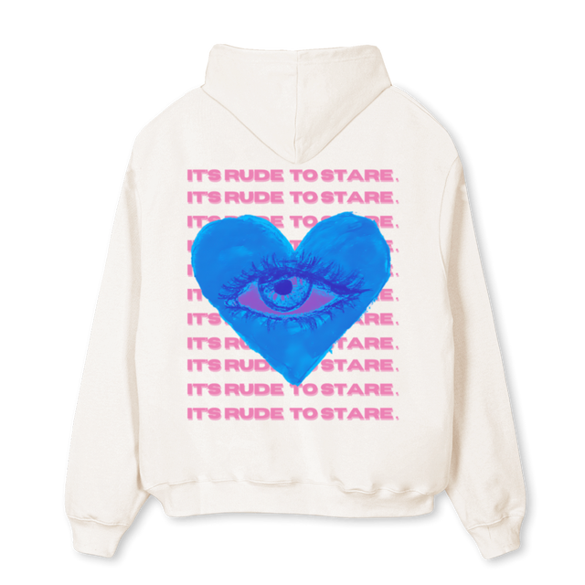 RUDE Vintage White Oversized Hoodie.