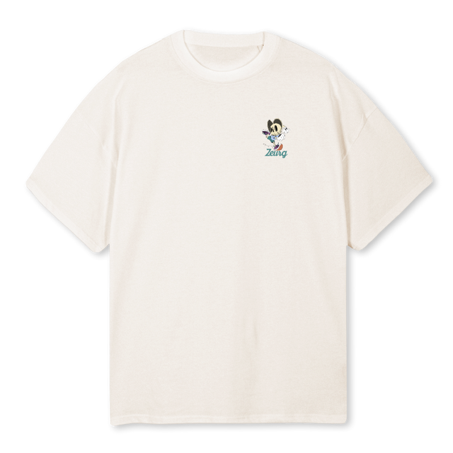 CHILD RACE VERSI_1 Vintage White Oversized Tee.
