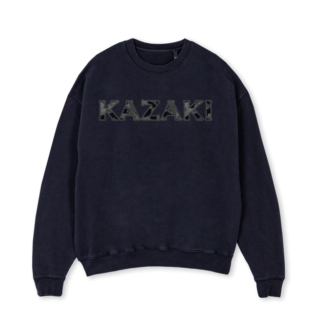 MOSAICV Vintage Black Oversized Crewneck Sweater.