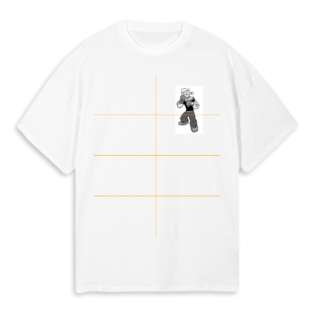 POPEYE White Oversized Tee.
