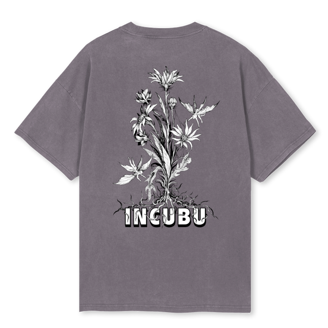 FLOWERSBW Pigment Grey Oversized Tee.