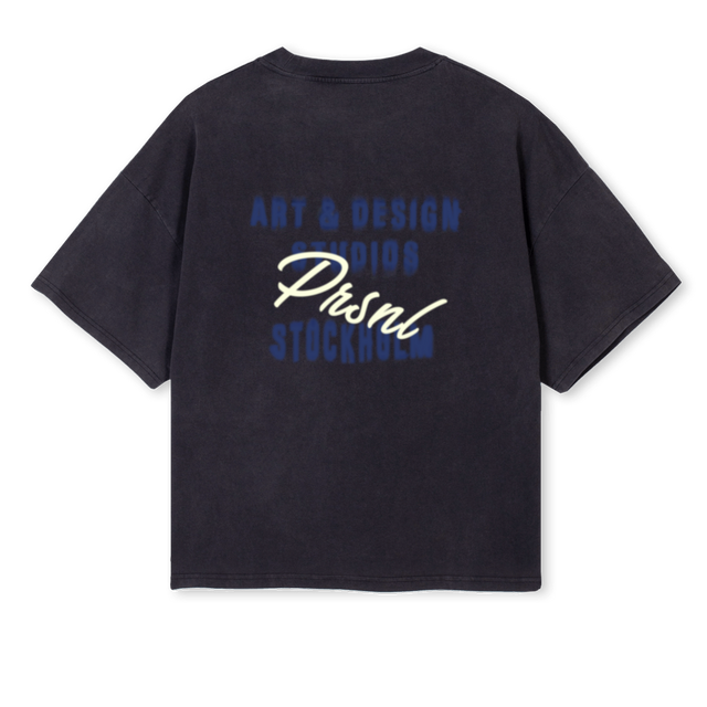 ARTDESIGNPRSNL Vintage Black Oversized Boxy Tee.