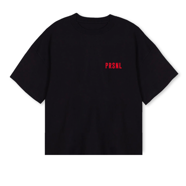 ÖRNPRSNL Black Oversized Boxy Tee.