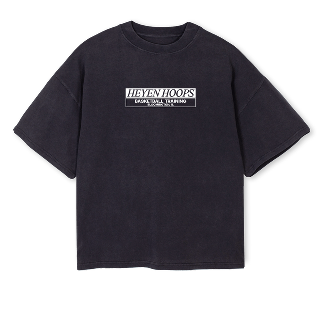 MARCHB Vintage Black Oversized Boxy Tee.