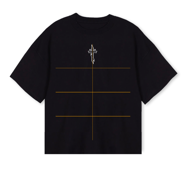 ISAIAH Black Oversized Boxy Tee.