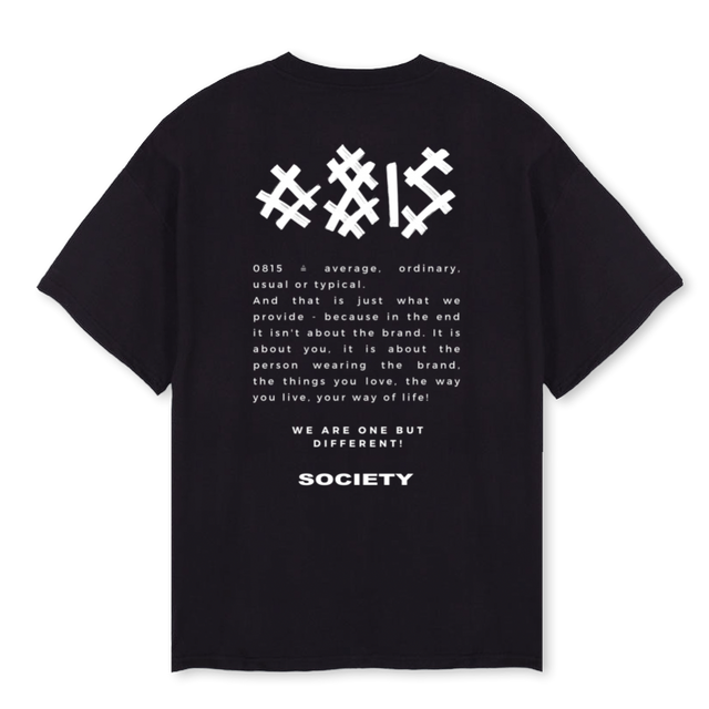 TEXTEINS Black Oversized Tee.